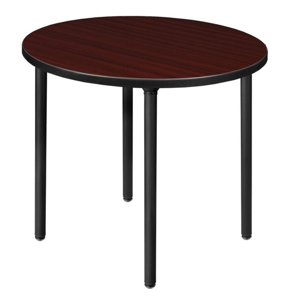 Regency Kee Folding Tables, 30 W, 30 L, 29 H, Wood, Metal Top, Mahogany - TBF30RNDMHBK