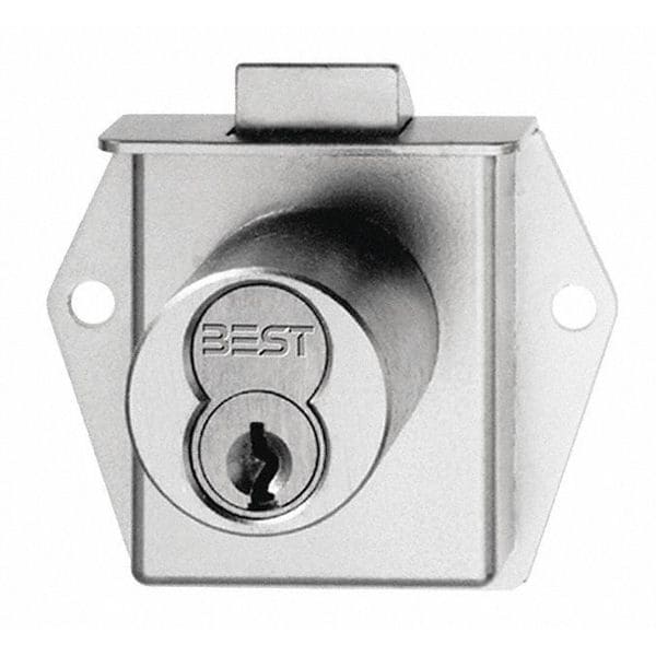 Best Latchbolt Cabinet Lock, Satin Brass, Number of Keys: 0 - 5L7ML2606
