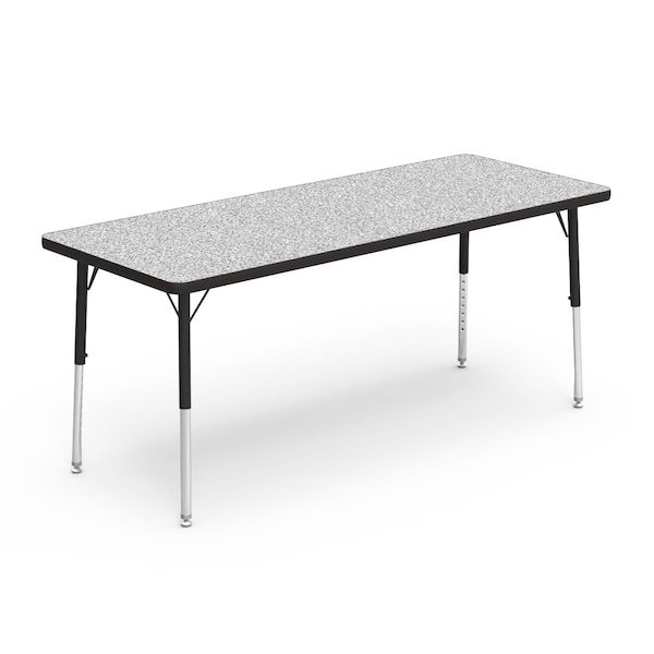 Virco 24 in. W, 60 in. L, 17-25 in. H, Grey Nebula Top / Black Edge - 482460LO