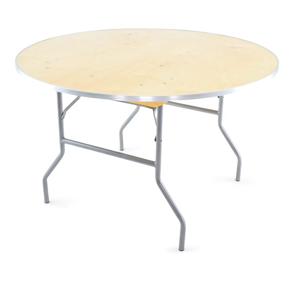 Atlas Commercial Products TitanPRO Heavy Duty Birchwood Folding Banquet Table, 48 Round - HD5-48R