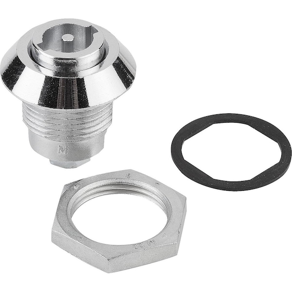 Kipp Quarter-Turn Lock, H=18, 5, D=30, Zinc - K0522.45181
