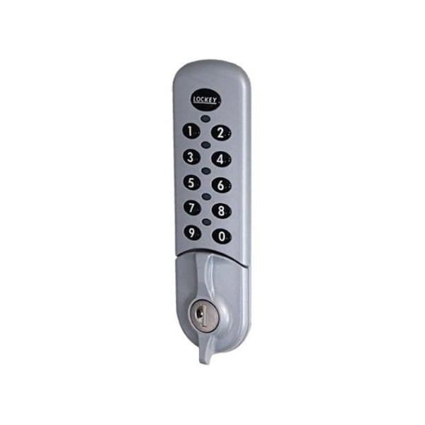 Lockey Flush Fit Electronic Cabinet Lock Standard Silver Vertical - EC784-SV