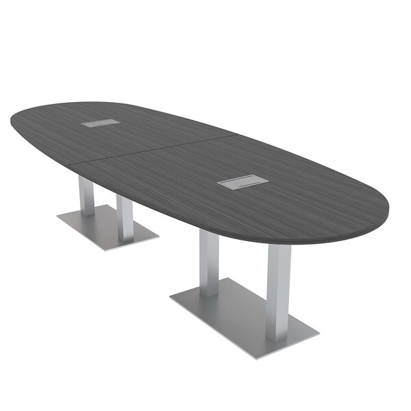 Skutchi Designs 45 in W, 120 in L, 29 in H, Engineered Wood Top, Grey - HAR-BOVL-46X119-DOU-ELEC-ASIANNIGHT
