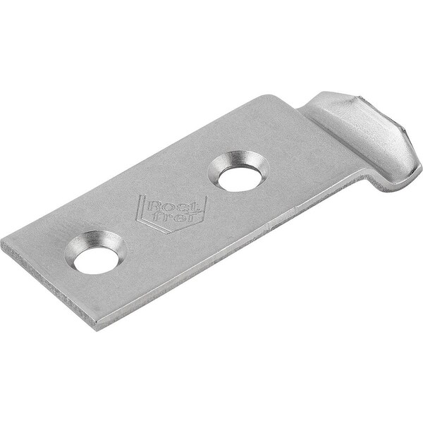 Kipp Catch Plate For Latch Form:B Cranked 48X18, A=20, D=4, 8, Stainless Steel 1.4301 Tumbled - K1336.92460482