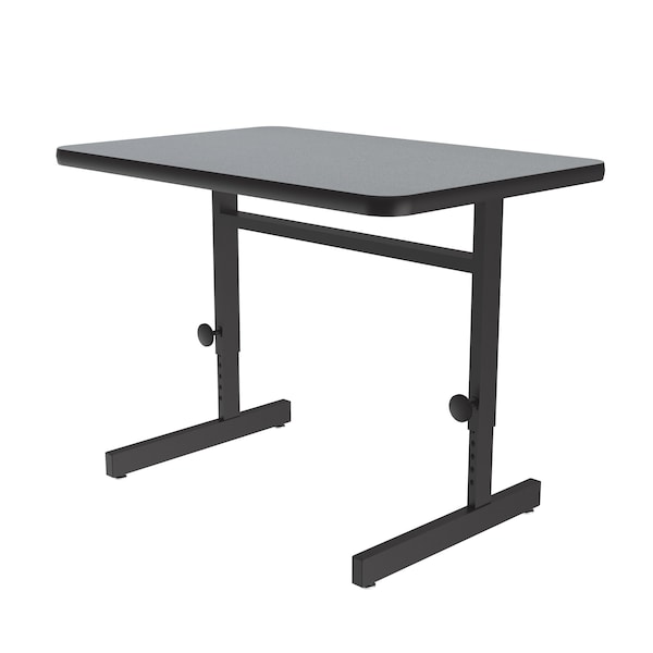 Correll Rectangle Econoline Adjustable Height Computer Desk and Training Table, 24" W, 48" L, 21" to 29" H - CSA2448-15