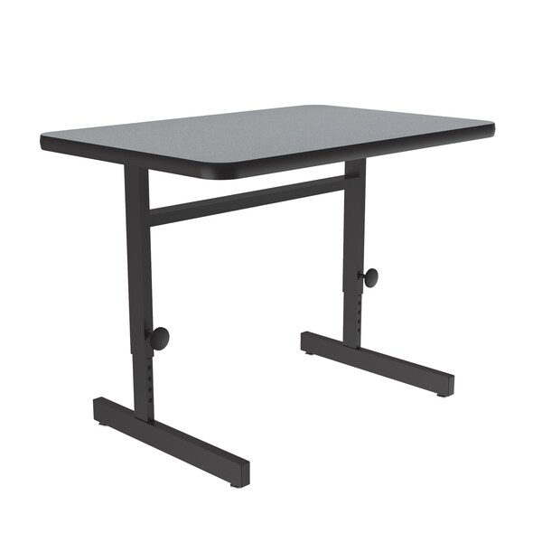 Correll Rectangle Econoline Adjustable Height Computer Desk and Training Table, 24" W, 48" L, 21" to 29" H - CSA2448-15