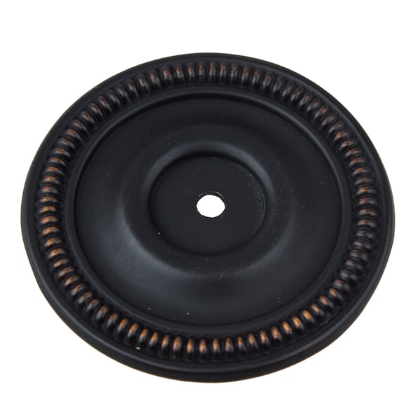 Gliderite Hardware 2-1/2 in. Oil Rubbed Bronze Round Classic Cabinet Hardware Backplate, 25PK - 5060-ORB-25