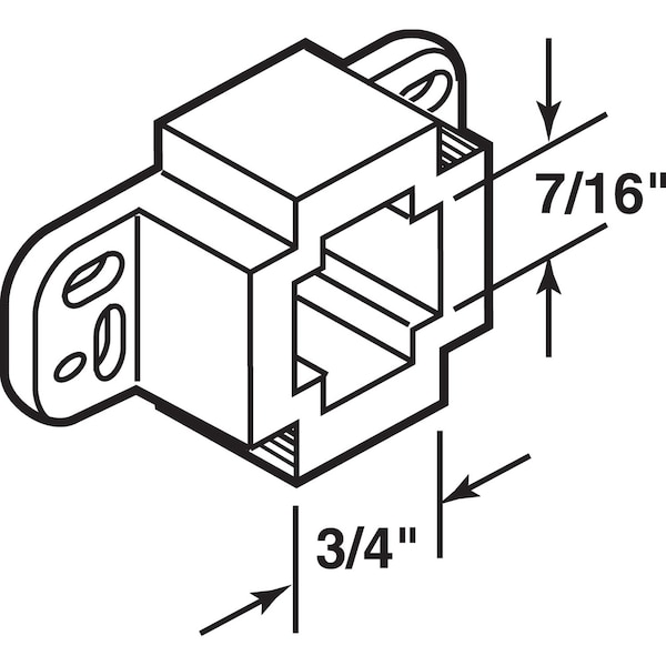 Prime-Line Prime-Line Plastic Center Guide Drawer Track Back Plate 2 pk - 221392