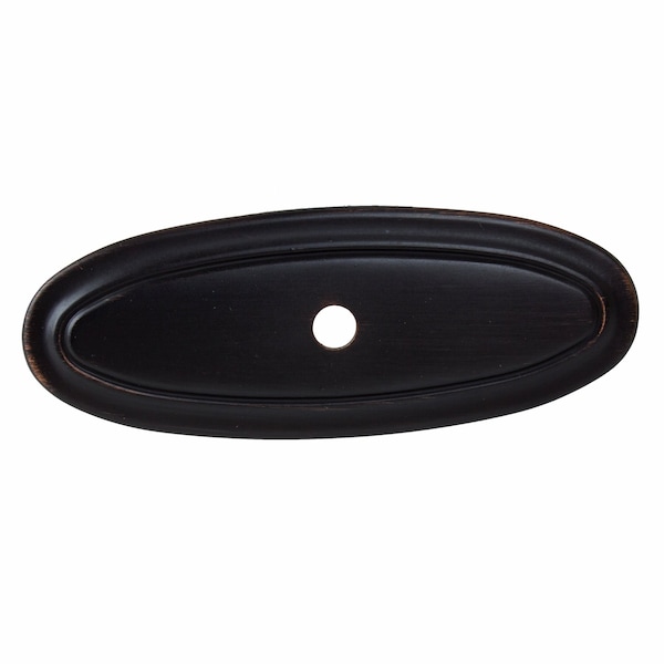 Gliderite Hardware 3 in. Oil Rubbed Bronze Oblong Cabinet Backplate - 1034-ORB, 10PK - 1034-ORB-10