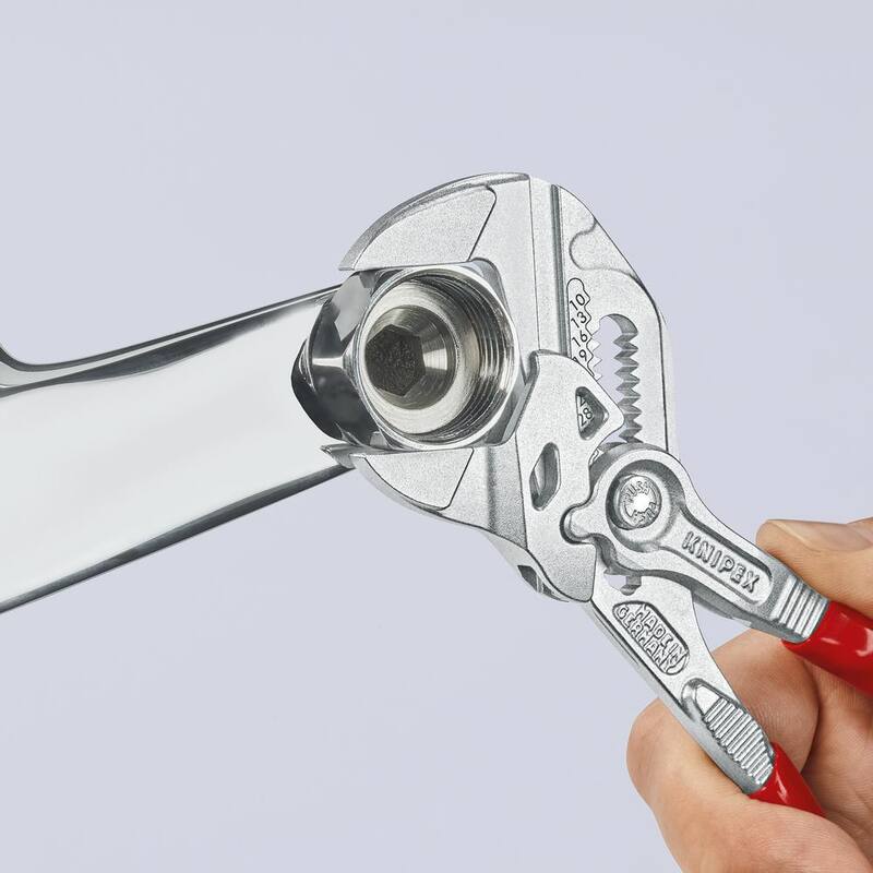 Llave de pinza KNIPEX de acero forjado de servicio pesado de 7-1/4 pulgadas con baño de níquel - 86 03 180 SBA