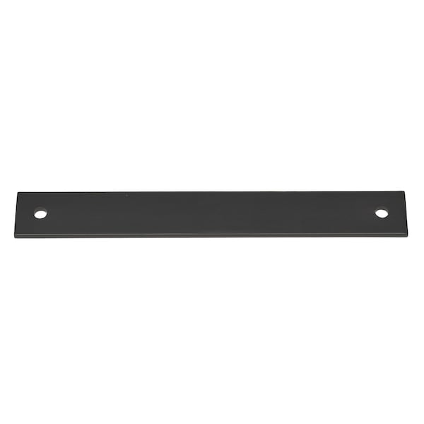 Gliderite Hardware 7-1/4 in. Matte Black Squared Back Plate 6-1/4 in. Center to Center - 7342-160-MB - 7342-160-MB-1