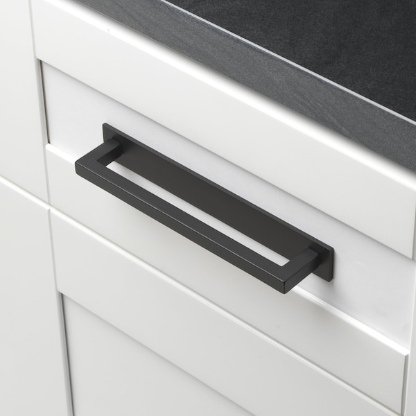 Gliderite Hardware 7-1/4 in. Matte Black Squared Back Plate 6-1/4 in. Center to Center - 7342-160-MB - 7342-160-MB-1