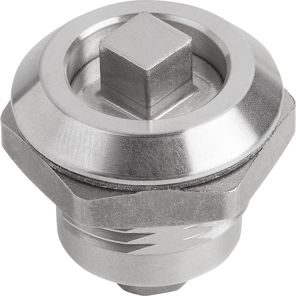 Kipp Quarter-Turn Lock Small Version, D=28, H=18, Stainless Steel 1.4401, Comp:Stainless Steel - K1351.1818