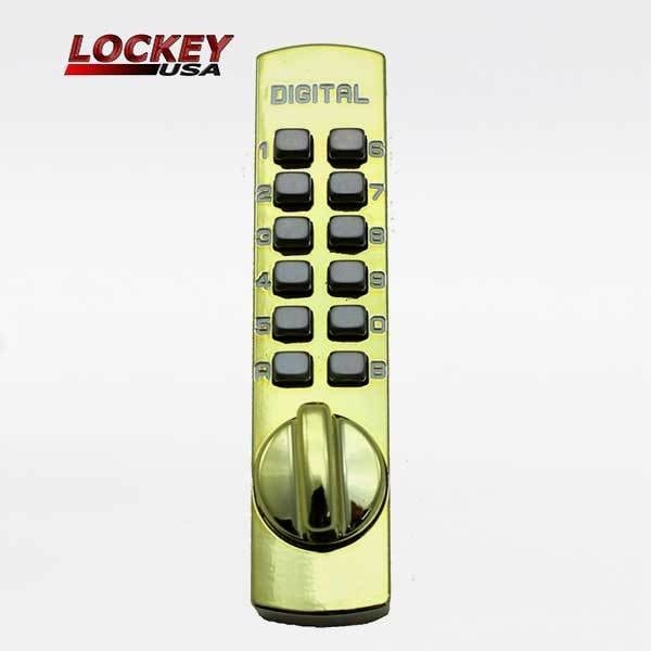 Lockey C-170 Surface Mount Cam Cabinet Lock - Bright Brass finish. - LK-C170-BB