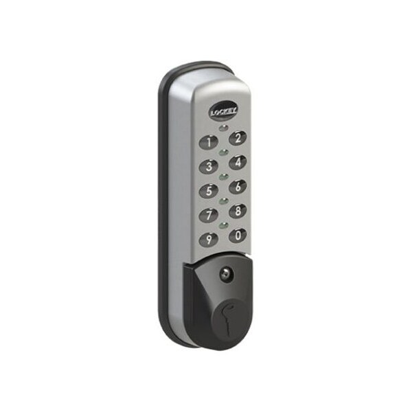 Lockey Digital Electronic Cabinet Lock For Wet/Chlorinated Areas Standard Silver Vertical - EC781-SV