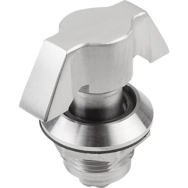 Kipp Quarter-Turn Lock, H=18, Stainless Steel Bright - K1108.1186