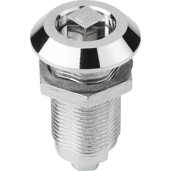 Kipp Quarter-Turn Lock Long Version, H=50, Zinc Chromed - K1113.18501