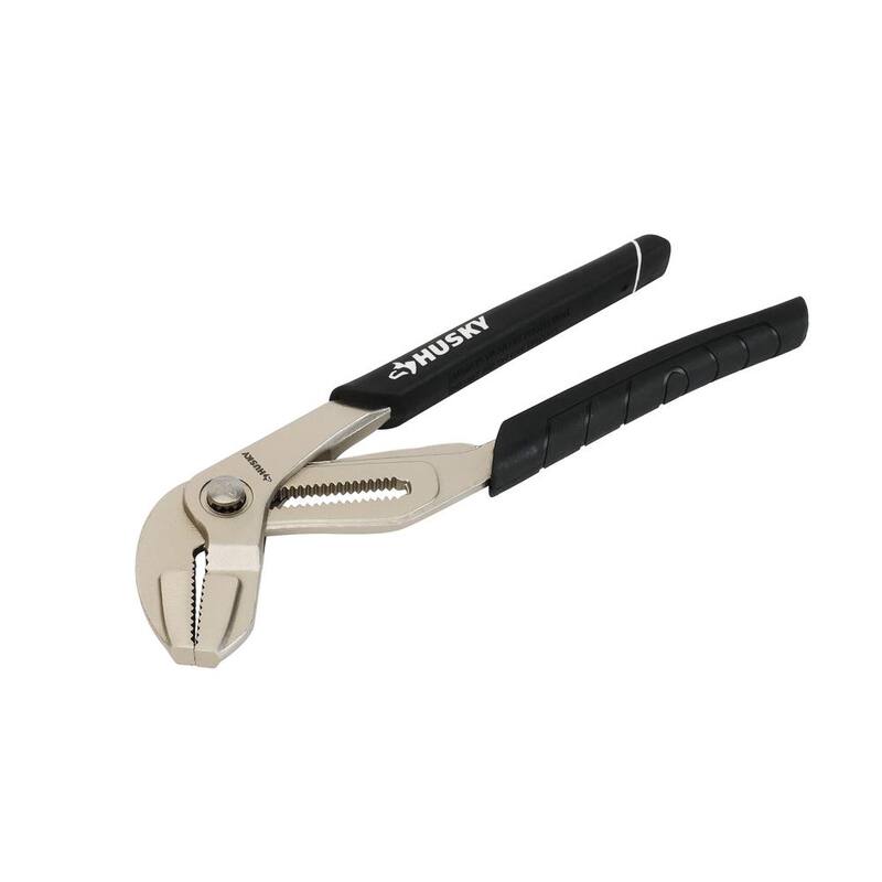 Husky 10 pulgadas de pinzas de ranura con articulación de ajuste rápido y mandíbula recta - 90919