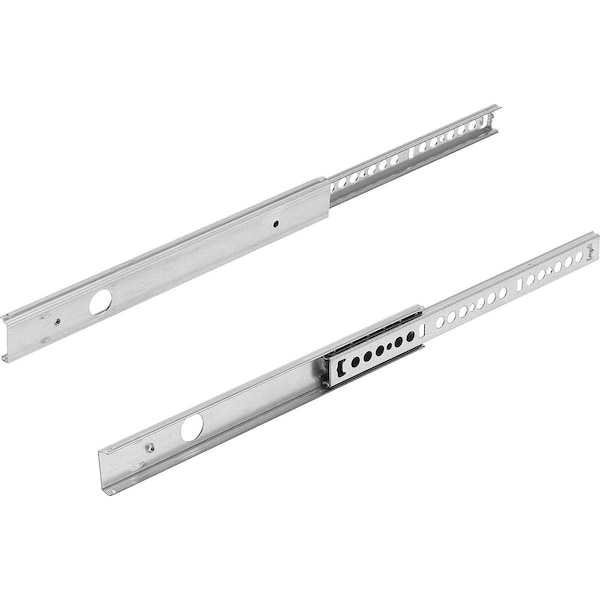 Kipp Telescopic Rail L=222 10X27, Partial Extension S=150, Fp=12, Steel Zinc Plated, Slot Mount, 1 Pr - K1567.0222