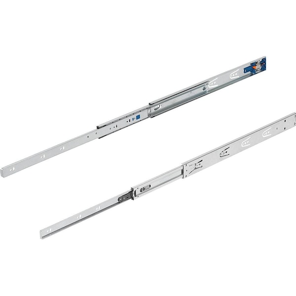 Kipp Telescopic Rail L=700 12, 7X46, Full Extension S=700, Fp=35, Steel Zinc-Plated, Side Mount, 1 Pr - K1572.0700