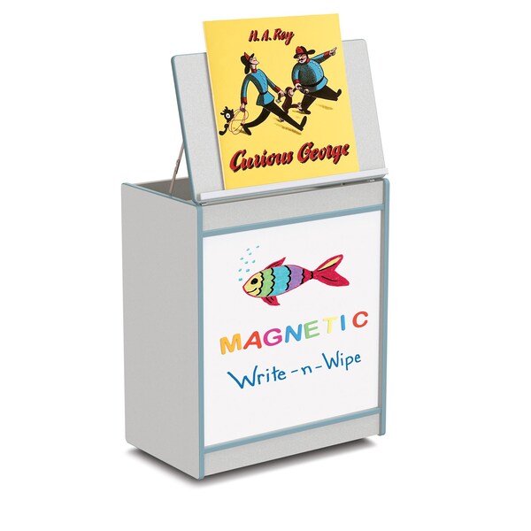 Jonti-Craft Rainbow Accents Big Book Easel, Magnetic Write-n-Wipe, Coastal Blue - 0543JCMG131