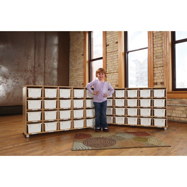 Jonti-Craft TrueModern Twenty-Cubbie Shelf, with White Cubbie-Trays - 1716JC