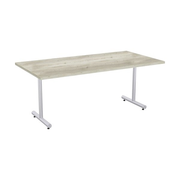 Special-T Table, Metallic Sand Base, 30inWx72inLx29inH, Aged Driftwood - SCTKING3072SAD