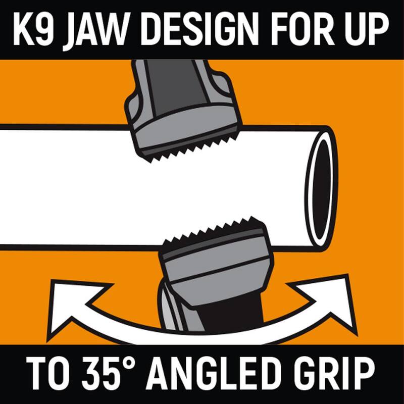 Llave ajustable de lengüeta y ranura Pitbull K9 V-Jaw de 16 pulgadas con mango sumergido - 82167