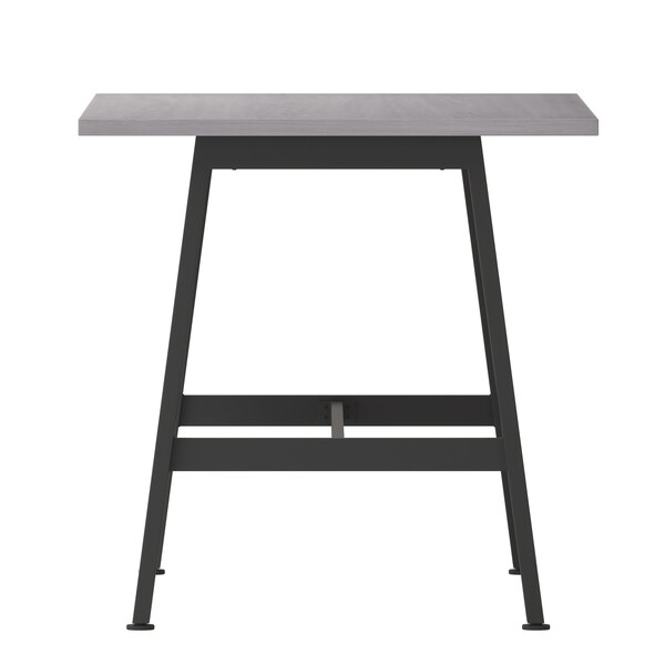 Flash Furniture Redmond 48x30 Conf Tbl w/1in. Thick Dbl Sided Laminate Tbl Top w/PVC and A-Frame Steel Bse, Gry Oak - MT-M4830-LTGRY-ABF-GG