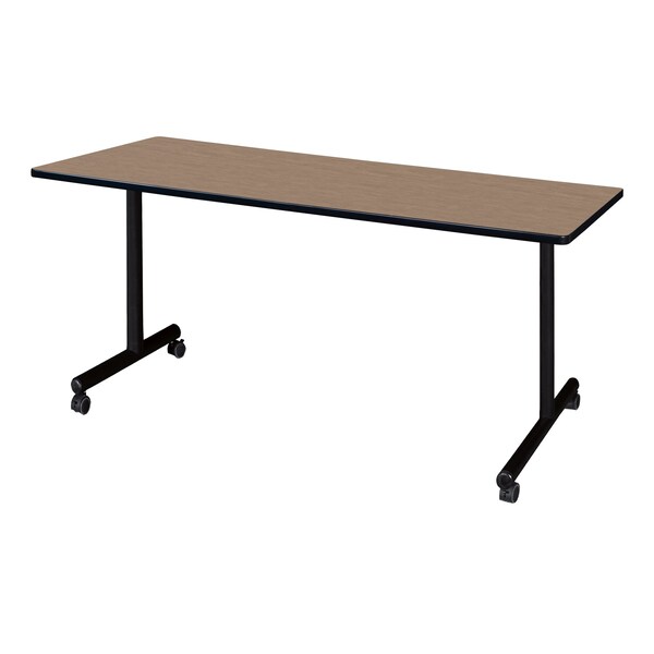 Regency Kobe Mobile T-Base Training Seminar Table, 60 in W, 30 in L, Noble Oak - MKTRCC6030NO