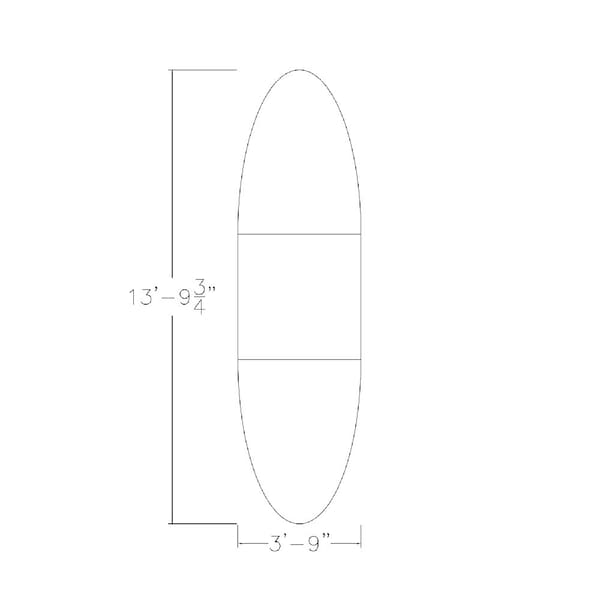 Skutchi Designs 45 in W, 165.75 in L, 29 in H, Engineered Wood Top, White - HAR-OVL-45X166-DOU-ELEC-WHCYPRESS