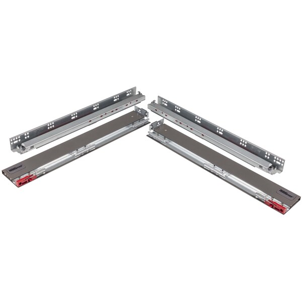Hardware Resources 18" Deepx3-1/2"High DURA-CLOSE Metal Drawer Box System, incorporates USE58-500 Series Undermount - MDB500-089-18GR