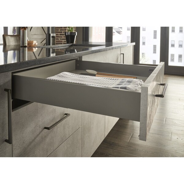 Hardware Resources 18" Deepx3-1/2"High DURA-CLOSE Metal Drawer Box System, incorporates USE58-500 Series Undermount - MDB500-089-18GR
