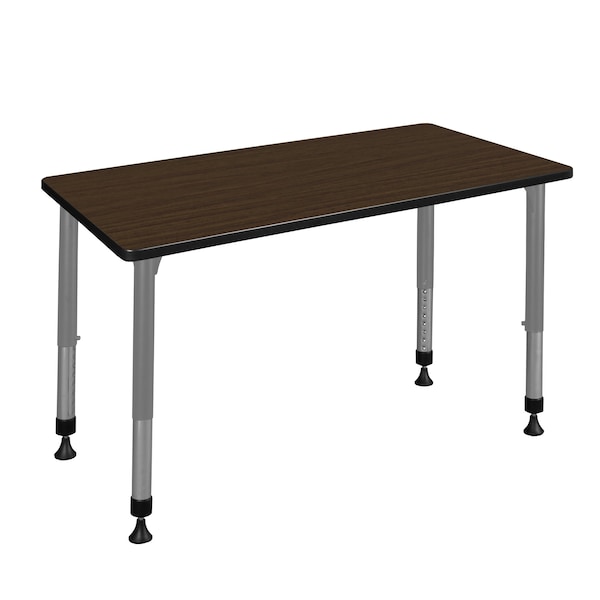 Regency Kee Height Adjustable Classroom Activity Table, 48 in W, 30 in L, Neo Walnut - MT4830NWAPGY