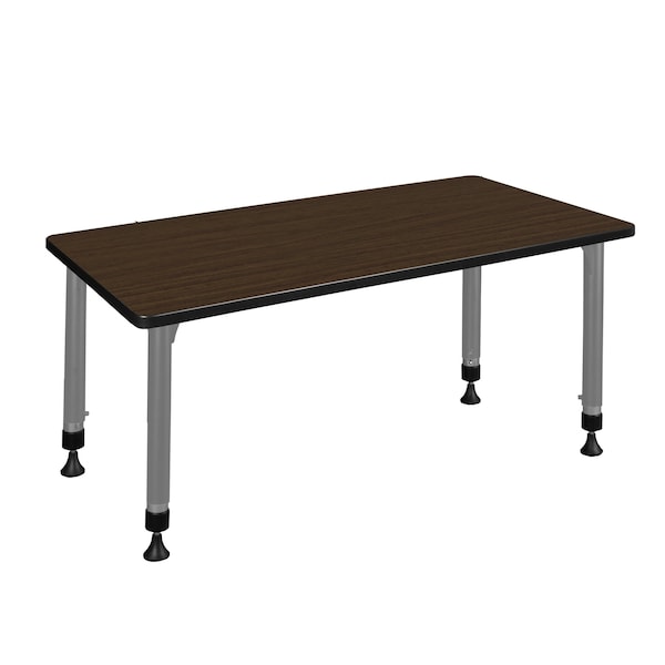 Regency Kee Height Adjustable Classroom Activity Table, 48 in W, 30 in L, Neo Walnut - MT4830NWAPGY
