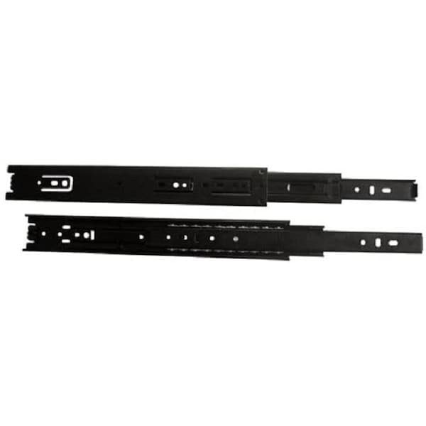 Fulterer 24 in. Full-Extension Ballbearing Drawerslide, Black - 100 lbs - FR5045 24 BLK