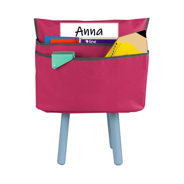 C-Line Products Large Chair Cubbie, 17in, Sunset Red, PK2 - 10417