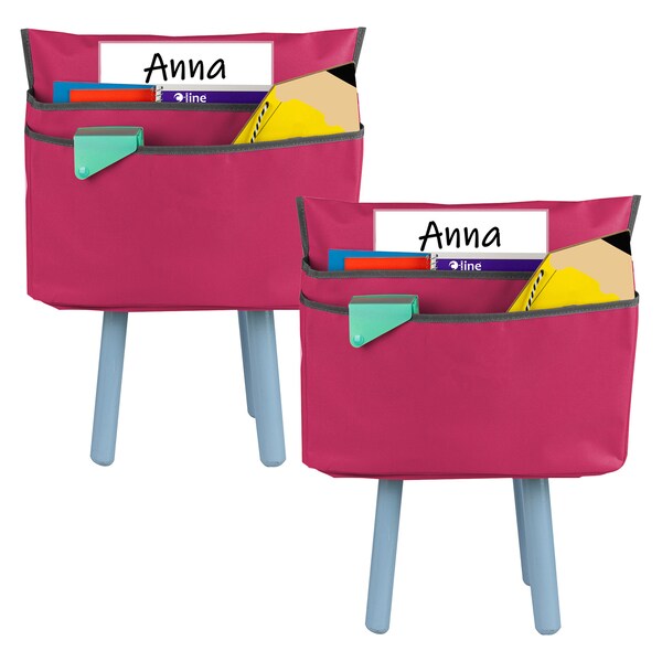 C-Line Products Large Chair Cubbie, 17in, Sunset Red, PK2 - 10417