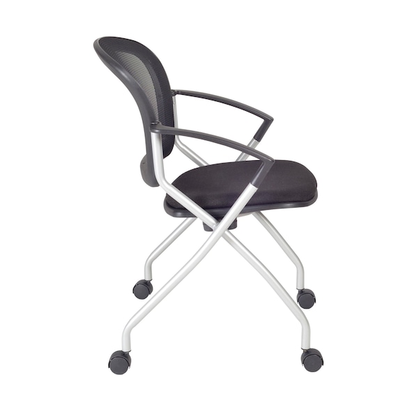 Regency Kobe Flip-Top Training Nesting Table W/ 2 Cadence Nest Chairs, 60 in W, 30 in L, Neo Walnut - MKFT6030NW23BK