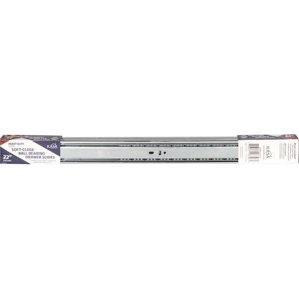 Kasaware 22"Heavy Duty Soft-close Ball Bearing Drawer Slides, 1 pair - KFSBS22Z-A-2
