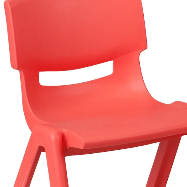 Flash Furniture Rectangle Table Set, 23.625 W, 47.25 L, 23.5 H, Plastic, Steel, Grey - YU-YCY-060-0036-RECT-TBL-RED-GG