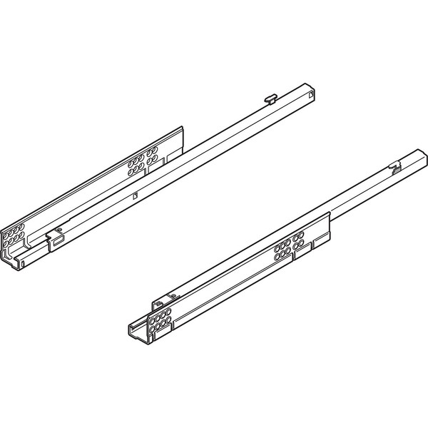 Blum 21in Soft-close 7/8 Extension Zinc Tandem Edge Drawer Slide, 75 Lbs Weight Rating, PR - 554H5330B01