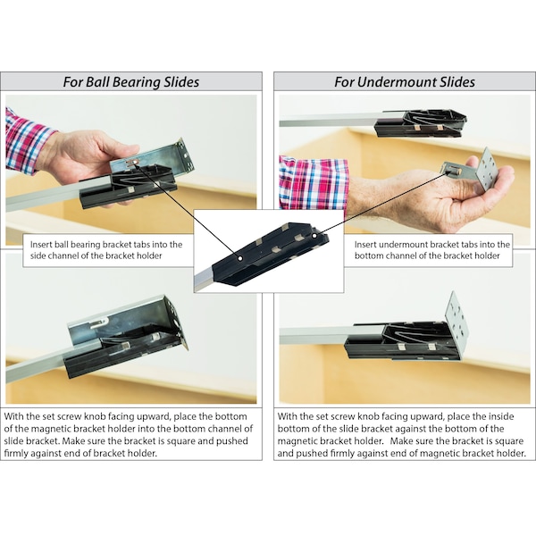 Hardware Resources Slide Rear Bracket Installation Tool For Metal Undermount and Ball Bearing Slide Rear Brackets - HR-TOOL-RBINST