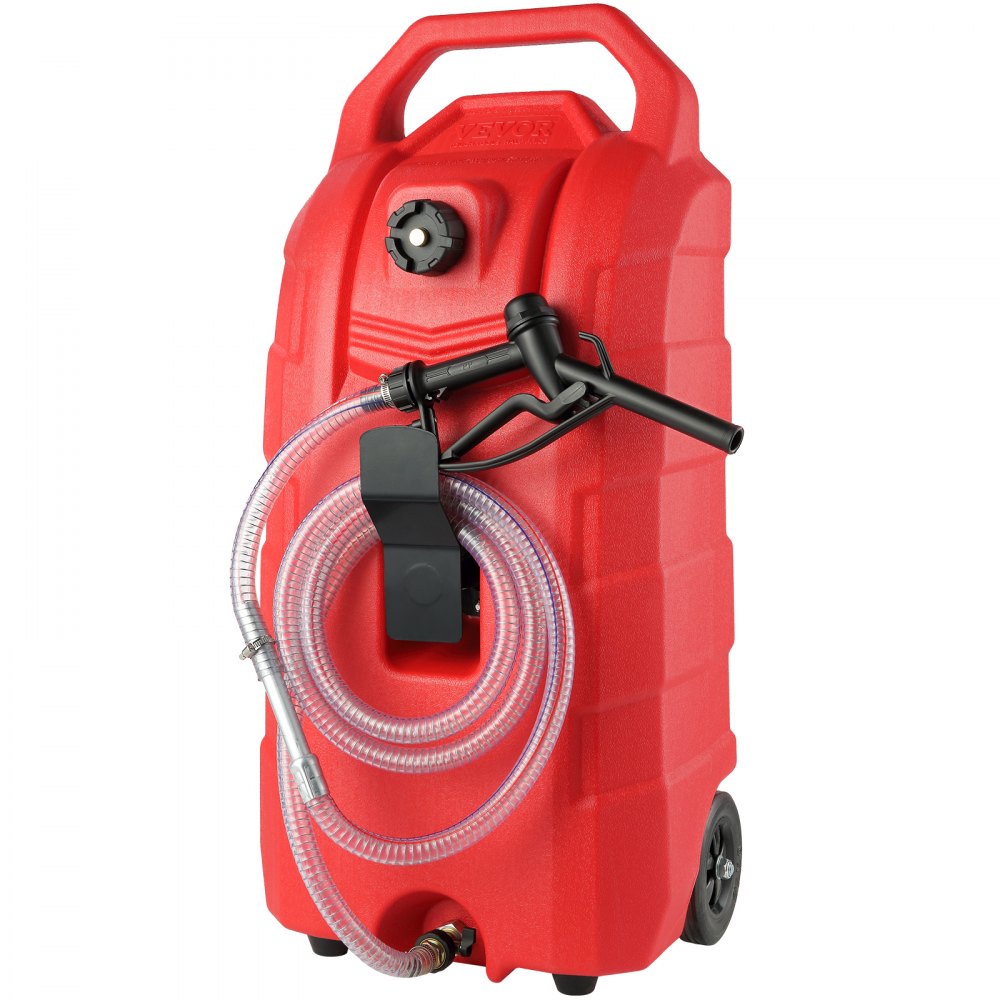 VEVOR 16 Gallon Fuel Caddy, 7.8 L/min, Portable Gas Storage Tank Container with Nozzle Rubber Wheels, Fuel Transfer Storage Tank for Gasoline Diesel Machine Oil Car Mowers Tractor Boat Motorcycle - SLJYCSL163MM17BQ7V0