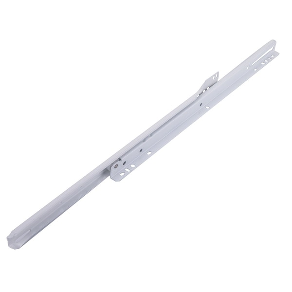 South Main Hardware 16 in. White Coated Steel Euro Bottom Mount Drawer Slides - SLIDE-R-16