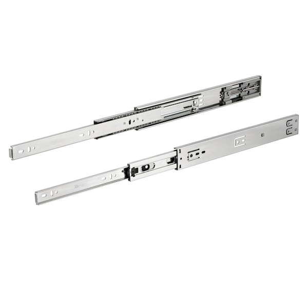 Richelieu 12-inch 300 mm Full Extension Ball Bearing Slides, Soft-Close, Frameless Cabinet, 100 lb, Pair - 45XPSC2G300
