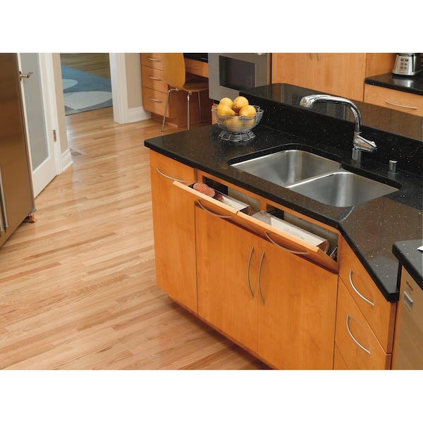 Rev-A-Shelf Stainless Steel, Silver, 19 in W, 3 in H, 1.69 in D, 1.69 in L, Silver - 6541-19-52
