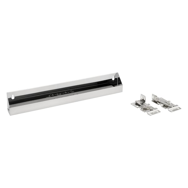 Rev-A-Shelf Stainless Steel, Silver, 19 in W, 3 in H, 1.69 in D, 1.69 in L, Silver - 6541-19-52