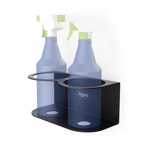 Koova Storage Rack, Steel, Black, 4.1 in W, 3.7 in H, 8.5 in L, Powder Coated - KV-SPRAYB-2