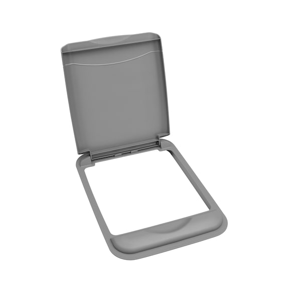 Rev-A-Shelf Accessory, Polypropylene, Metallic Silver, 10.7 in W, 0.89 in H, 10.75 in D, 14.75 in L, Silver - RV-50-LID-17-1